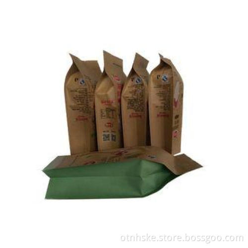 Kraft Paper Laminated Plastic Food Packaging Bags Organ Pou